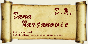 Dana Marjanović vizit kartica